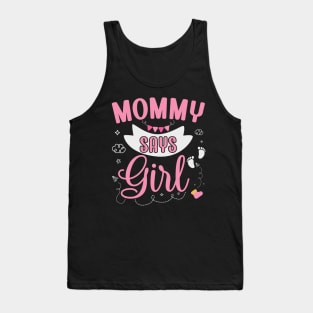 Mom says Girl cute baby matching family party Tank Top